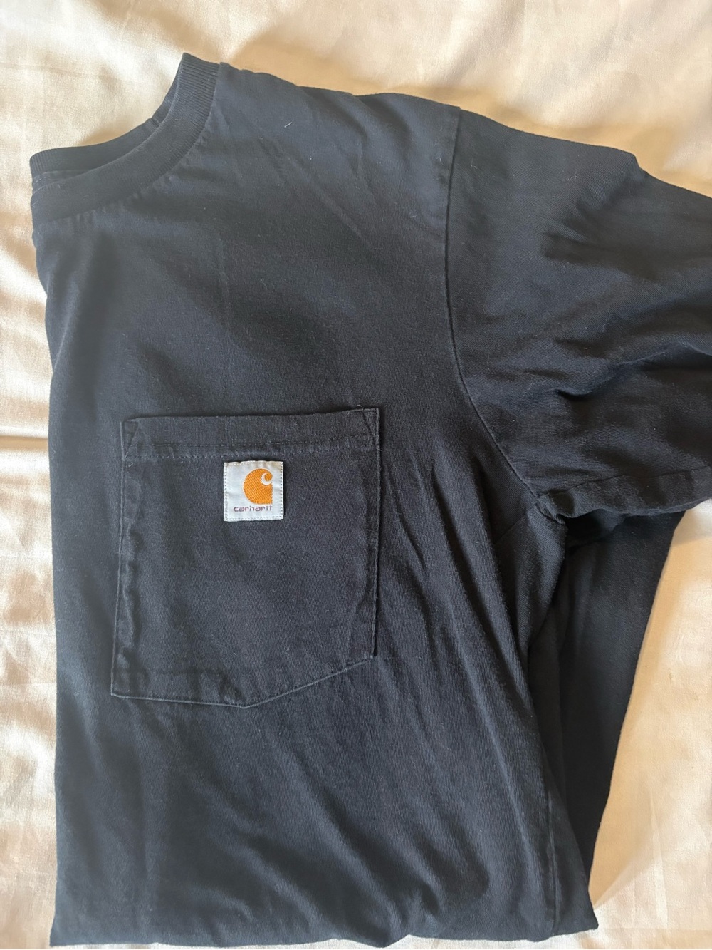 Carhartt Black Short Sleeve Pocket Tee with Logo Patch